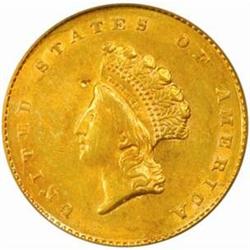 1855 Gold Dollar. AU-55 (PCGS).