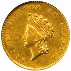 1855 Gold Dollar. AU-55 (NGC).