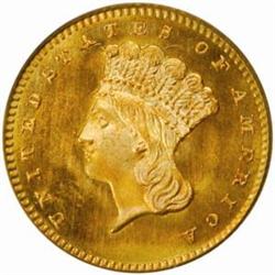 1864 Gold Dollar. MS-67 (PCGS).