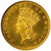 1864 Gold Dollar. MS-63 (NGC).