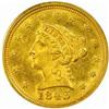 1843-O Liberty Quarter Eagle. Large Date. MS-61 (PCGS).