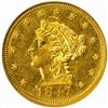 Image 1 : 1847-C Liberty Quarter Eagle. Winter 8-F, the only known dies. MS-61 (NGC).