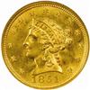 1851 Liberty Quarter Eagle. MS-63 (NGC).