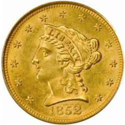 1852 Liberty Quarter Eagle. MS-62 (PCGS).