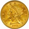 Image 1 : 1861 Liberty Quarter Eagle. New Reverse. MS-63 (PCGS).