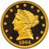Image 1 : 1864 Liberty Quarter Eagle. Proof-65 Deep Cameo (PCGS).