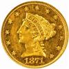 Image 1 : 1871 Liberty Quarter Eagle. MS-61 (NGC).