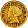 Image 1 : 1882 Liberty Quarter Eagle. MS-60 PL (NGC).