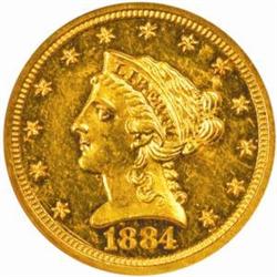 1884 Liberty Quarter Eagle. Proof-61 Cameo (NGC).
