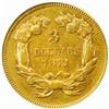 Image 2 : 1872 Three-Dollar Gold Piece. AU-53 (PCGS).