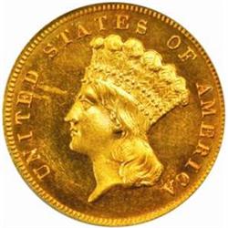 1888 Three-Dollar Gold Piece. Proof-64 (PCGS).