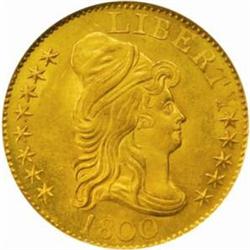 1800 Capped Bust Half Eagle. BD-5, HBCC-Absent, Miller-44. Rarity-3+. MS-63 (NGC).