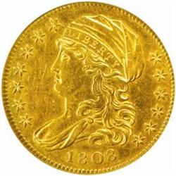 1808 G$5. BD-3 HBCC-3114 Miller-105/106 Rarity-4 Normal 5D AU Details-Improperly Cleaned NCS