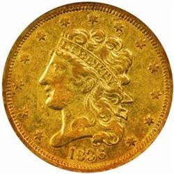 1836 Classic Half Eagle. EF-45 (NGC).