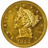Image 1 : 1842-C Liberty Half Eagle. Winter 5-C. Large Date. AU-58 (NGC).