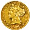 1848 Liberty Half Eagle. AU-58 (PCGS).