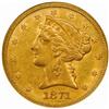 1871-CC Liberty Half Eagle. Winter 1-A. AU-55 (NGC).