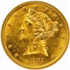 1881 Liberty Half Eagle. MS-62 (NGC).