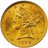 1899 Liberty Half Eagle. MS-63 (NGC).
