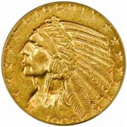 1909-D Indian Half Eagle. MS-63 (PCGS).