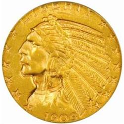 1909-D Indian Half Eagle. MS-62 (PCGS).