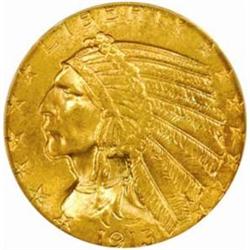 1913 Indian Half Eagle. MS-64 (PCGS).