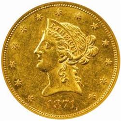 1871-CC Liberty Eagle. Winter 2-A. AU-58 (NGC).