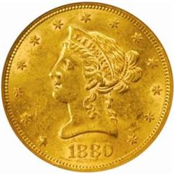 1880 Liberty Eagle. MS-61 (NGC).
