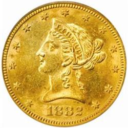 1882 Liberty Eagle. MS-61 (PCGS).