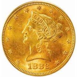 1882-S Liberty Eagle. MS-62 (PCGS).