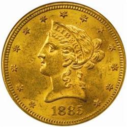 1885 Liberty Eagle. MS-61 (ANACS).