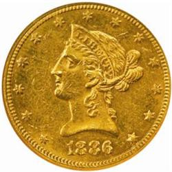 1886 Liberty Eagle. MS-61 (NGC).