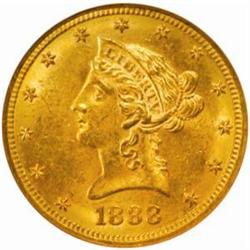 1888-S Liberty Eagle. MS-63 (NGC).