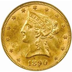 1890 Liberty Eagle. MS-62 (PCGS).
