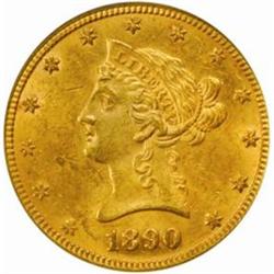 1890 Liberty Eagle. MS-62 (PCGS).