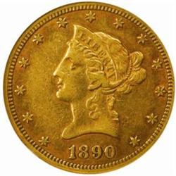 1890-CC Liberty Eagle. Winter 3-C. AU-53 (NGC).