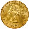 1891 Liberty Eagle. MS-62 (PCGS).