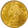 1891-CC Liberty Eagle. Winter 1-A. MS-61 (PCGS).