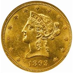 1893 Liberty Eagle. MS-61 (NGC).