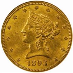 1893-S Liberty Eagle. MS-61 (NGC).