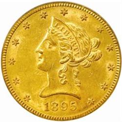 1895-S Liberty Eagle. AU-58 (PCGS).