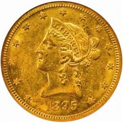 1895-S Liberty Eagle. AU-58 (NGC).