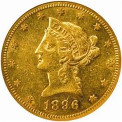 1896-S Liberty Eagle. AU-58 (NGC).