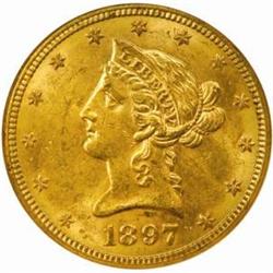 1897-S Liberty Eagle. MS-61 (NGC).