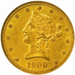 1900-S Liberty Eagle. AU-58 (NGC).