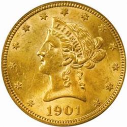 1901 Liberty Eagle. MS-62 (PCGS).