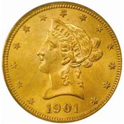 1901 Liberty Eagle. MS-61 (PCGS).