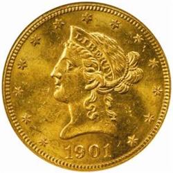 1901-S Liberty Eagle. MS-62 (NGC).