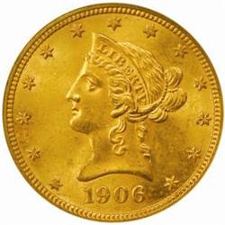 1906-D Liberty Eagle. MS-63 (NGC).