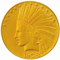 1908 Indian Eagle. Motto. Matte Proof-66 (PCGS).